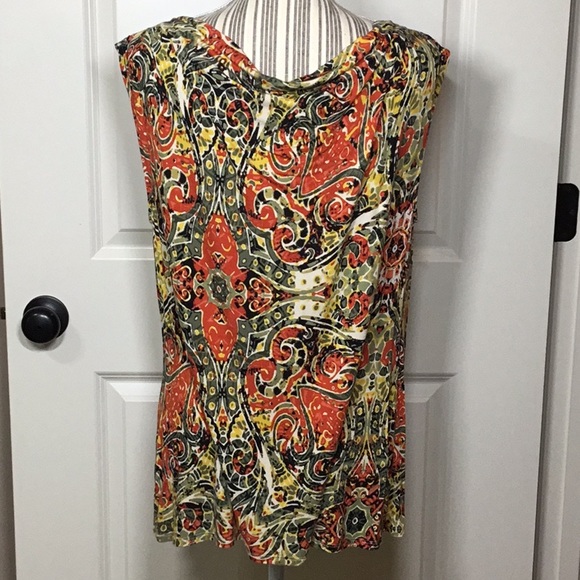 Cato Sleeveless Drape Neck Top - 14/16W - Picture 4 of 7